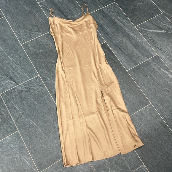 paper heart Dresses & Skirts - Gold satin midi
